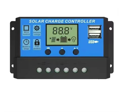 12V/24V PWM Solar Charge Controller with LCD