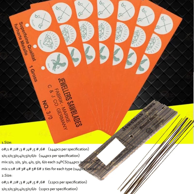 Jeweller’s Saw Blades, 12 or 144 Pieces