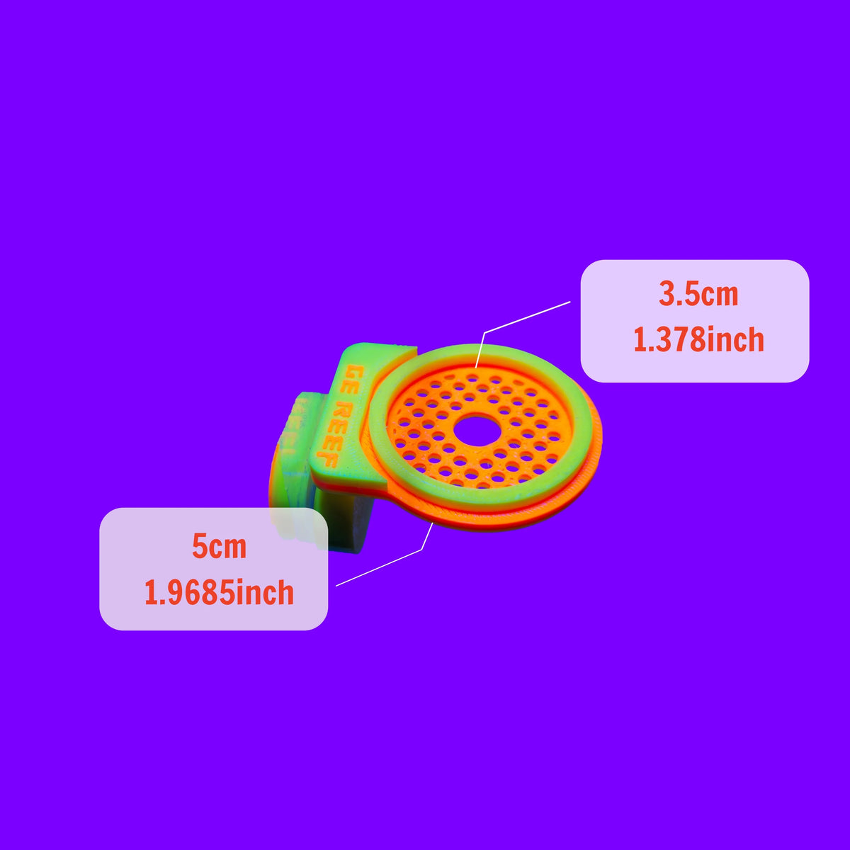Magnetisk Coral Frag Holder — Fluorescerende Farver
