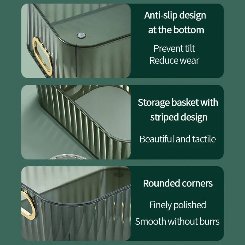 Stackable Rectangular Makeup and Bathroom Storage Organiser