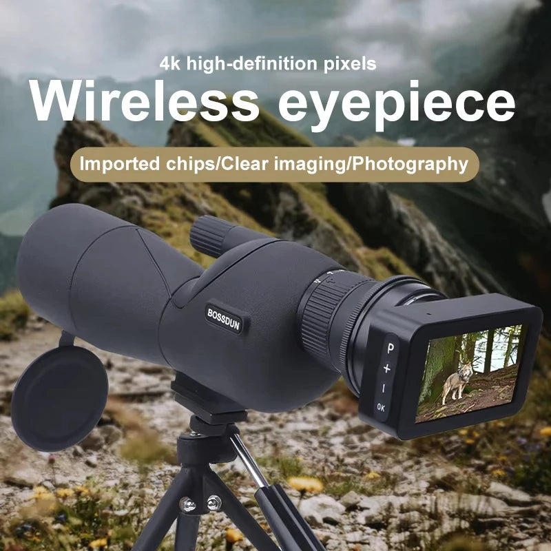 Oculaire de télescope 4K Caméra pour l’astronomie Écran couleur 3 pouces Oculaire électronique Astrophotographie Planétaire et Observation des oiseaux