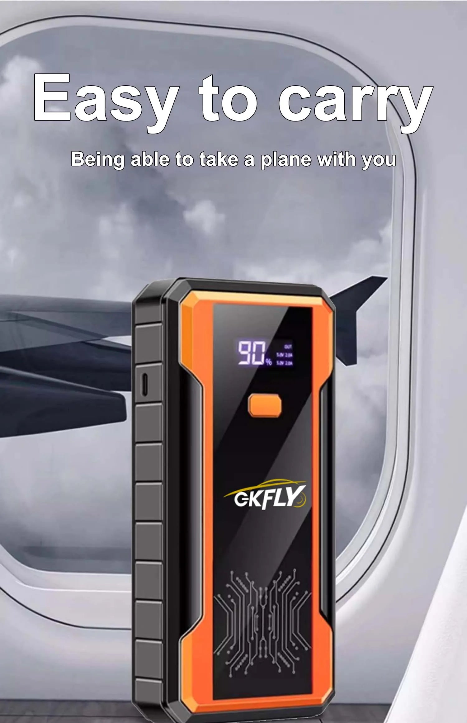 GKFLY 4000A Car Jump Starter Portable Power Bank