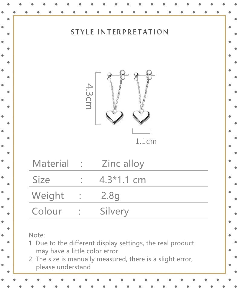 Geometric Heart-shaped Earrings For Women Girls Fashion Hollow Heart Hoop Earrings Jewelry Accessories 