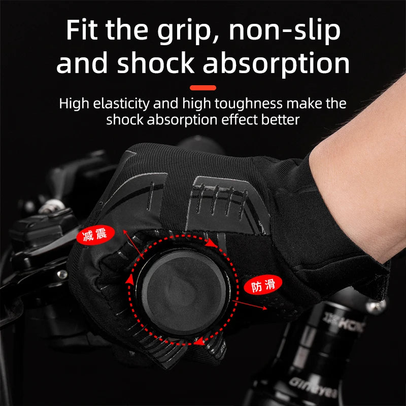 Winter Cycling Gloves Touchscreen Full Finger Windproof MTB Gloves