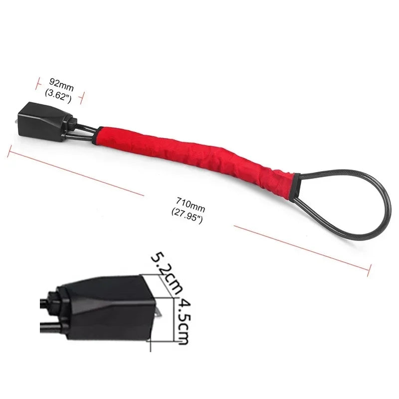 SEAMETAL Car Steering Wheel Lock Universal Antitheft Device Auto Seat Belt Buckle Lock Rope Steel Cable for Car Truck SUV Van RV