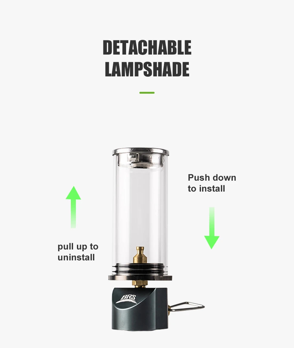 BRS-55 Windproof Gas Camping Lantern, 100g Mini Tent Light