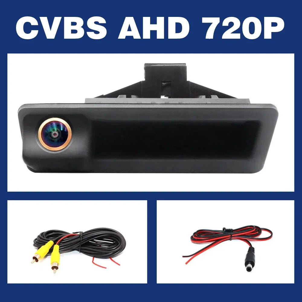 1080P AHD zpětná kamera pro madlo kufru BMW pro couvací zobrazení
