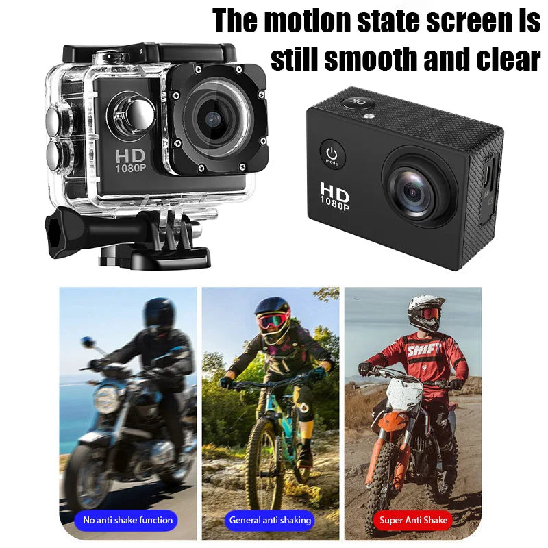 4K Ultra HD Action Camera 3MP 900mAh Underwater Waterproof Case Outdoor Sports Helmet Video Recording Cameras With 2.0 HD Screen 