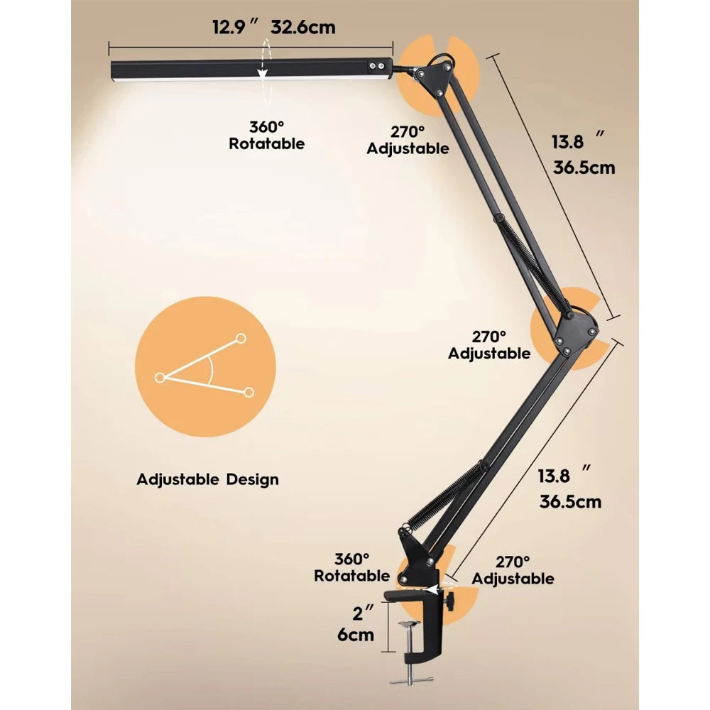 Adjustable USB LED Desk Lamp with Folding Arm