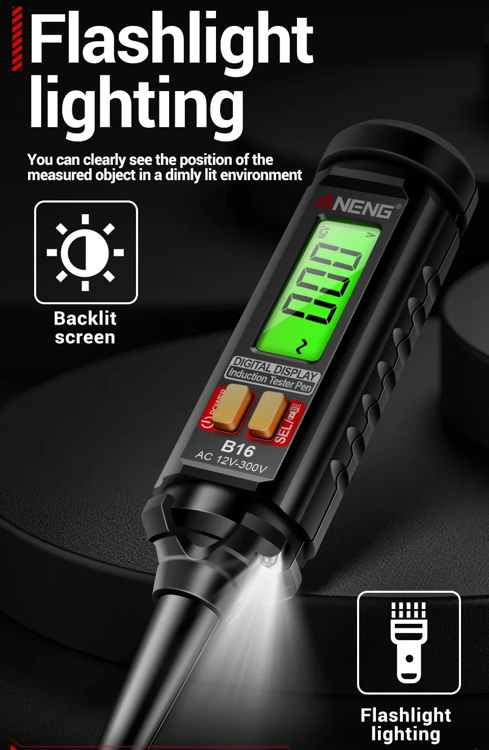 B16 Digital Voltage-Sensing Test Pen