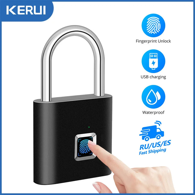 O11 USB Rechargeable Fingerprint Padlock