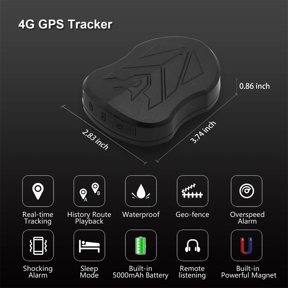 SinoTrack ST-905 4G Waterproof GPS Tracker Vehicle Track Locator Magnet Long Standby 5000mAH Battery Real Time Free APP