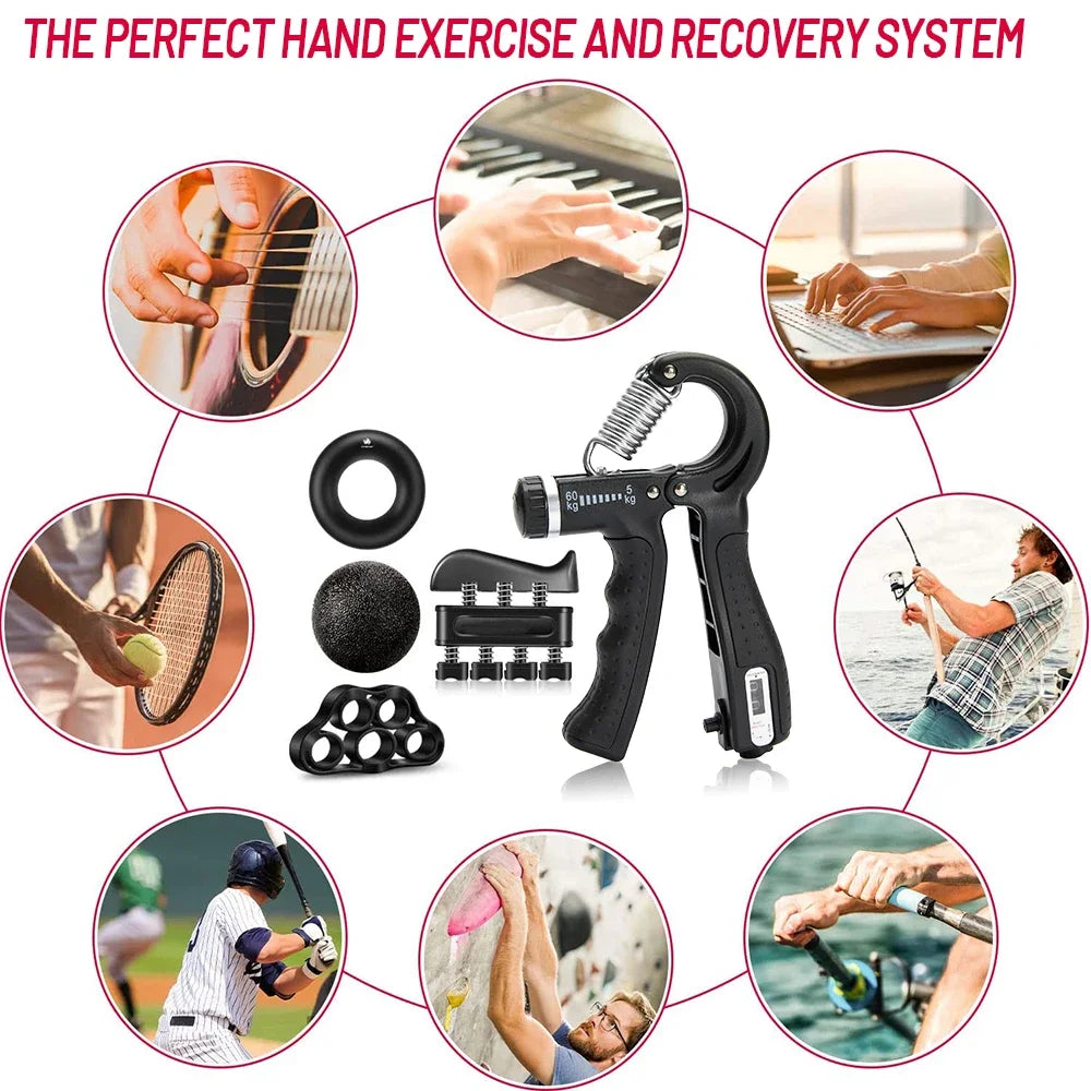 Grip Strength Trainer Kit 1-6 Pack Hand Grip Strengthener for Muscle Building and Injury Recover hand rehabilitation training 