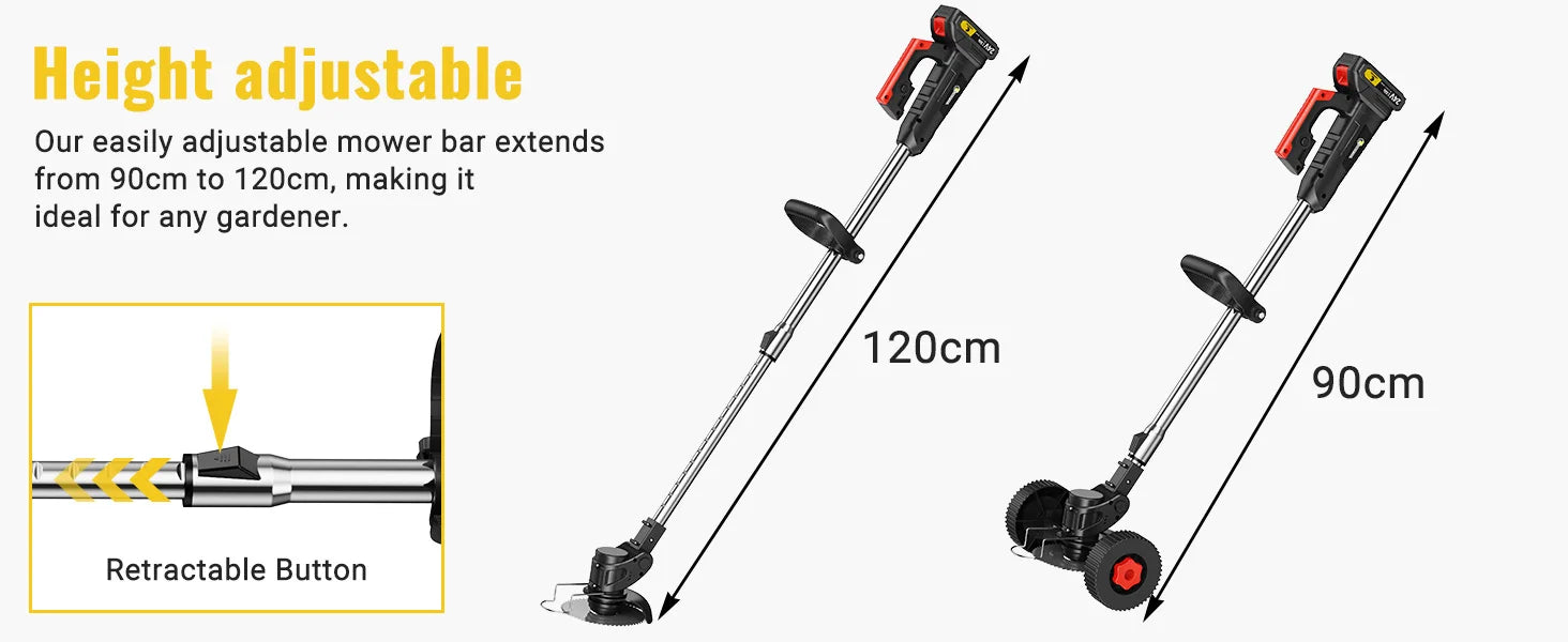 Conentool 24V Cordless Strimmer with Dual Batteries and Blade Set