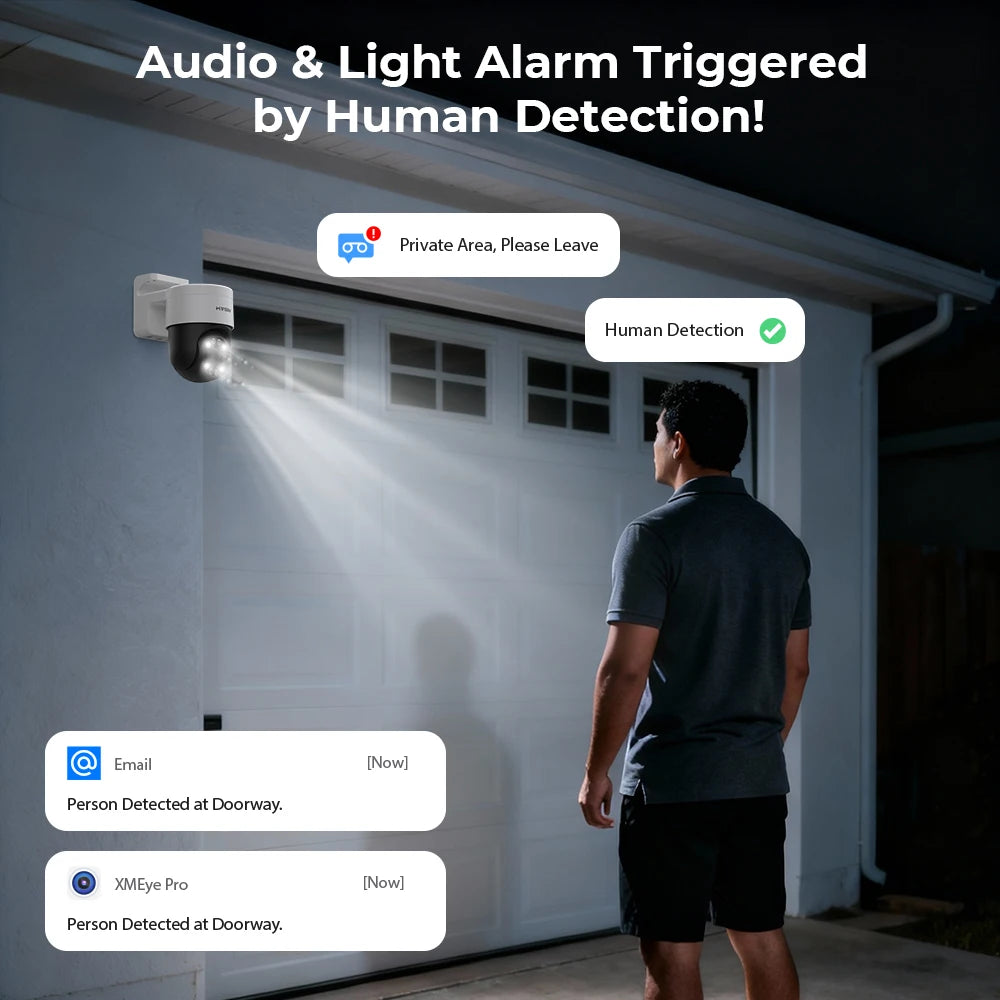8CH 4K PoE CCTV Security Camera System with PTZ and AI Detection