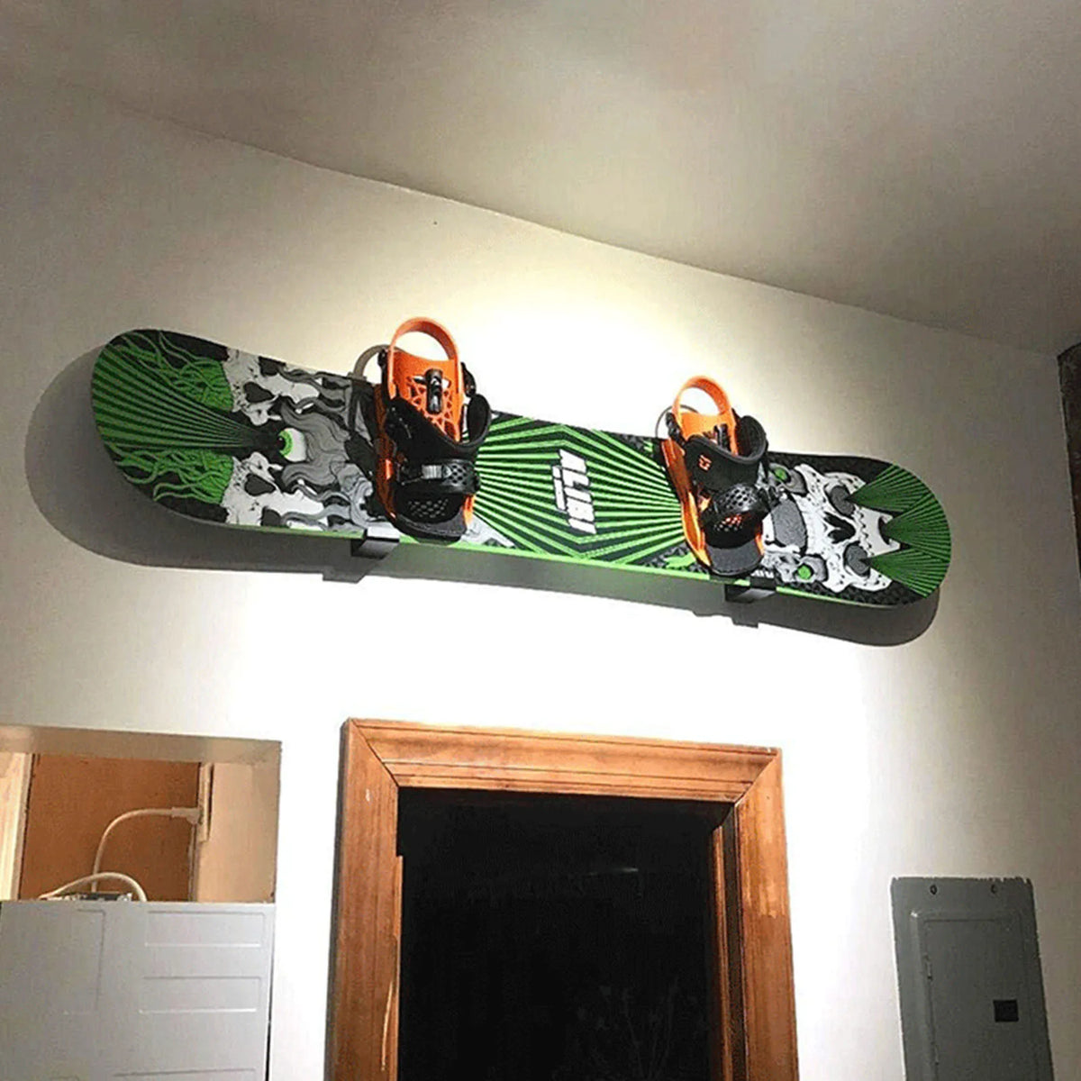 Pair of Padded Steel Snowboard Wall Brackets