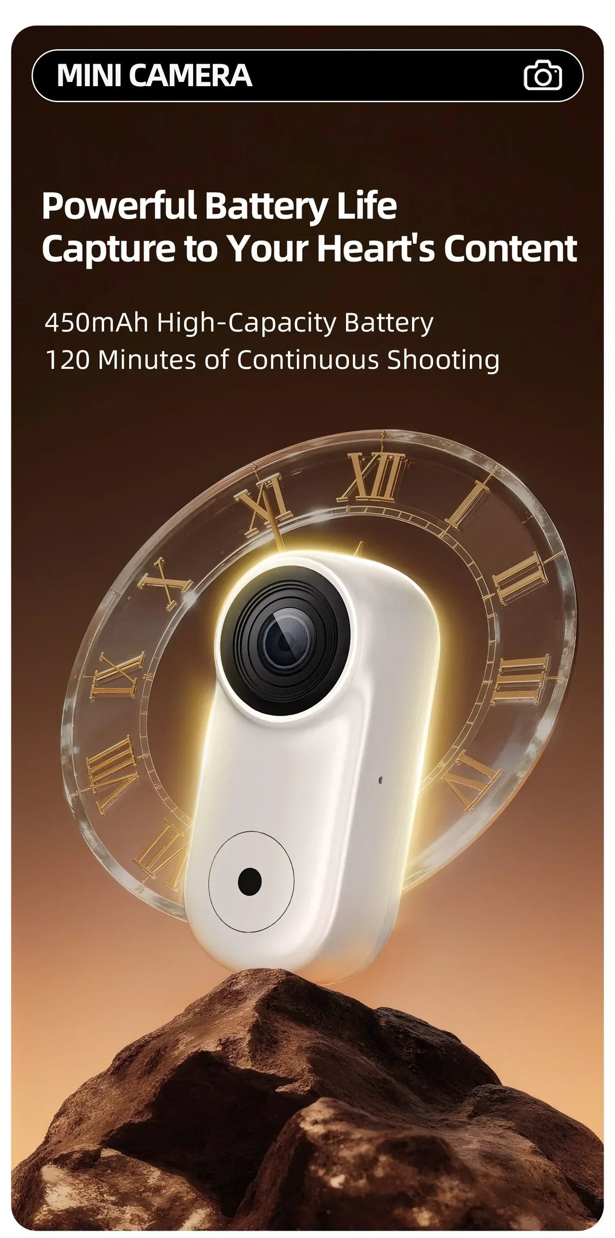 Mini Action Camera 1080P Wearable POV Sports Recorder