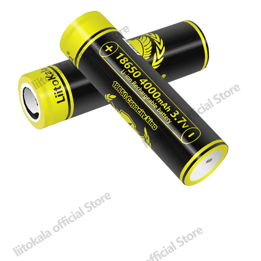4pcs LiitoKala Lii-King4000 Highest Capacity 18650 4000mAh  battery Original 3.6V Reachargeable batteries for flashligh 