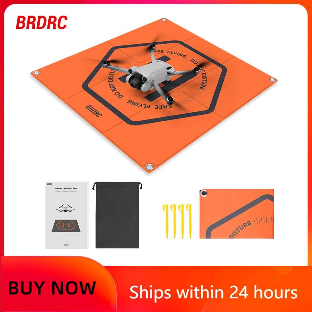 Tapis d'atterrissage pliable et réversible pour drone - 50 ou 65 cm