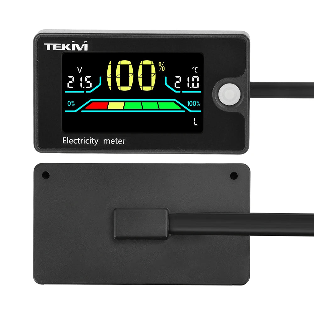 LCD DC-batterijspanning en niveau-indicator
