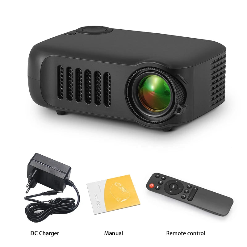 MINI Projector Portable 3D LED Video Projectors Home Cinema Theater Game Laser Beamer Smart TV BOX 1080P 4K Via HD Port A2000 