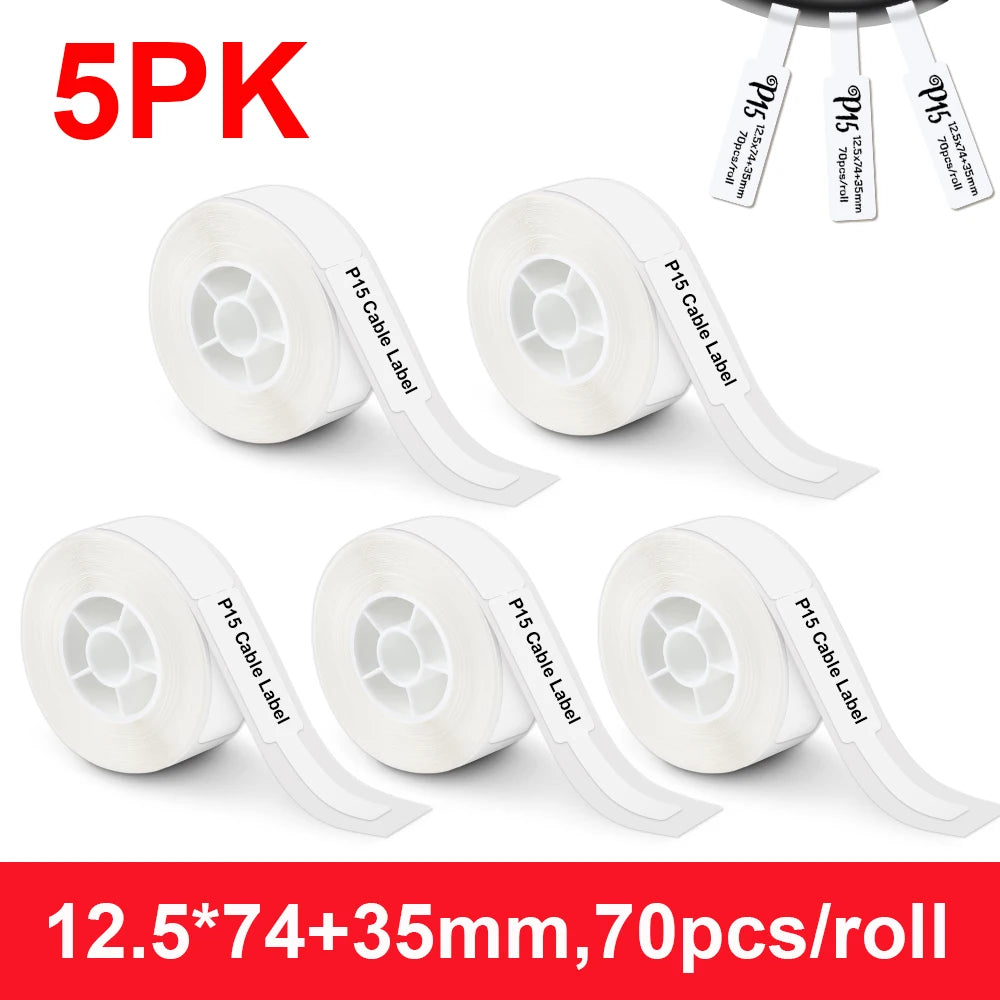 P15 Bluetooth Thermal Label Printer and Rolls