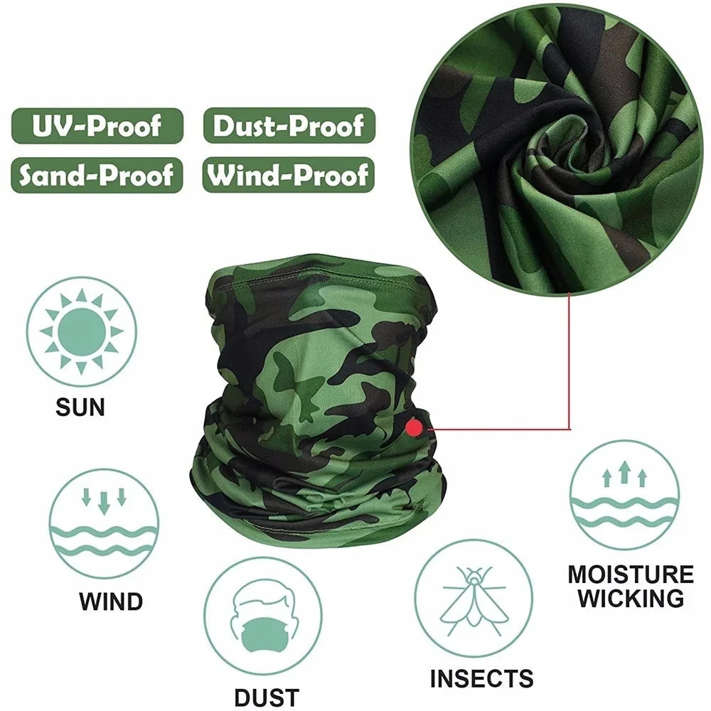 Multi-purpose Turban Riding Scarf Cycling Bandana Men Women Neck Cover Sunscreen Ice Silk Outdoor Fishing Hiking Headwear Mask 