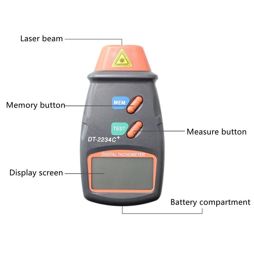 Digital Non-Contact Laser Photo Tachometer