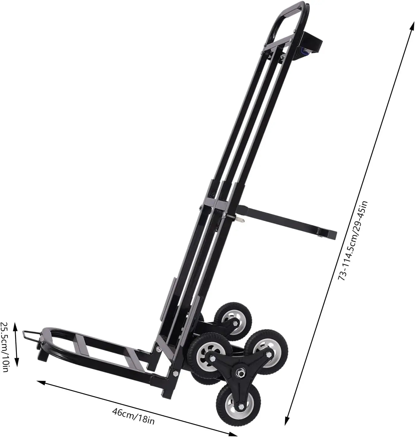 Stair Climbing Cart 460 lbs Folding Trolley with 6 Wheels