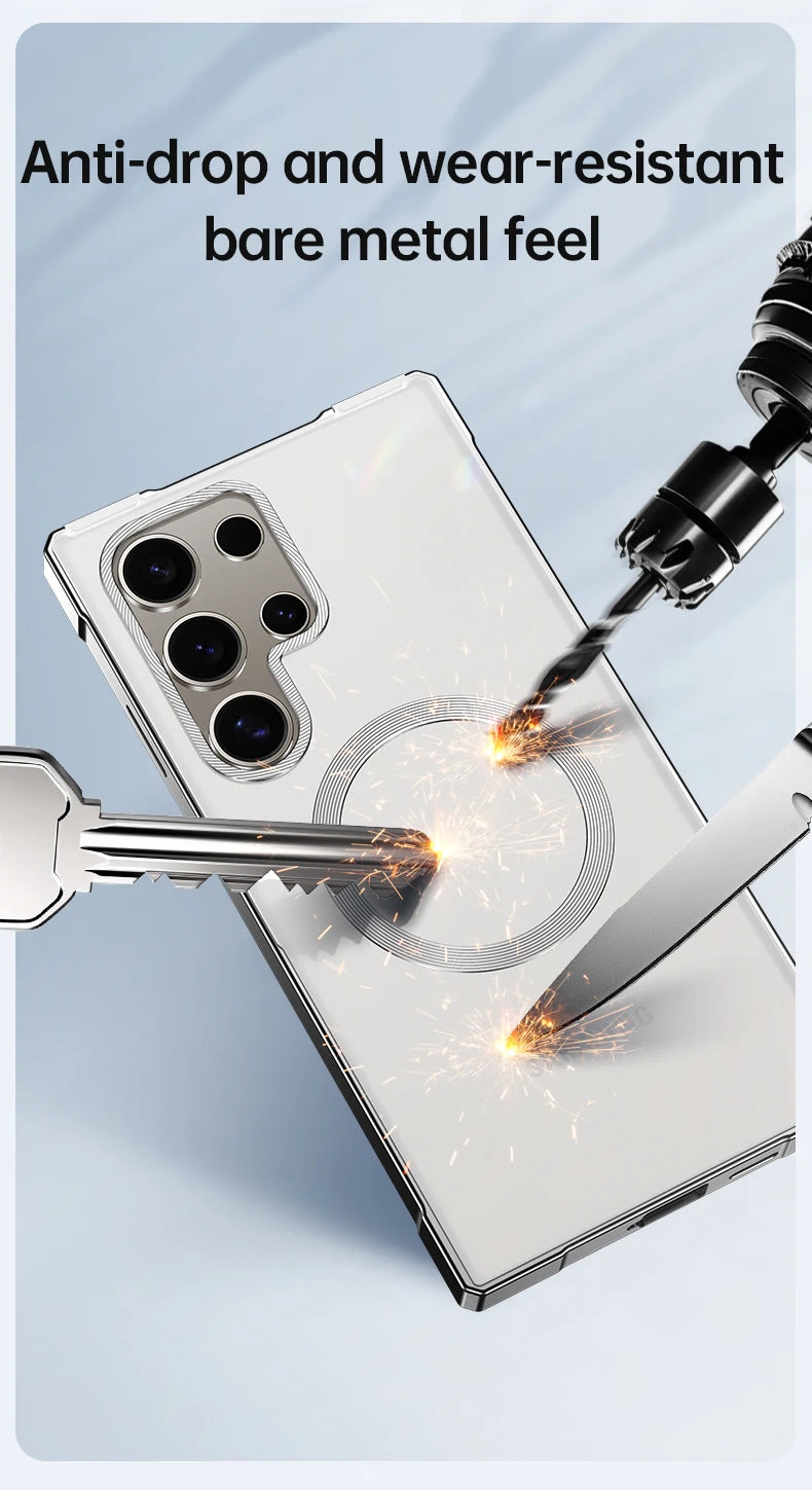 Aluminium Metall Magnetfodral för Samsung Galaxy S25 Ultra & S24 Ultra