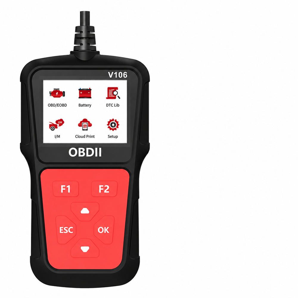 V106 OBD2 Engine Code Reader with Live Data & Colour Screen