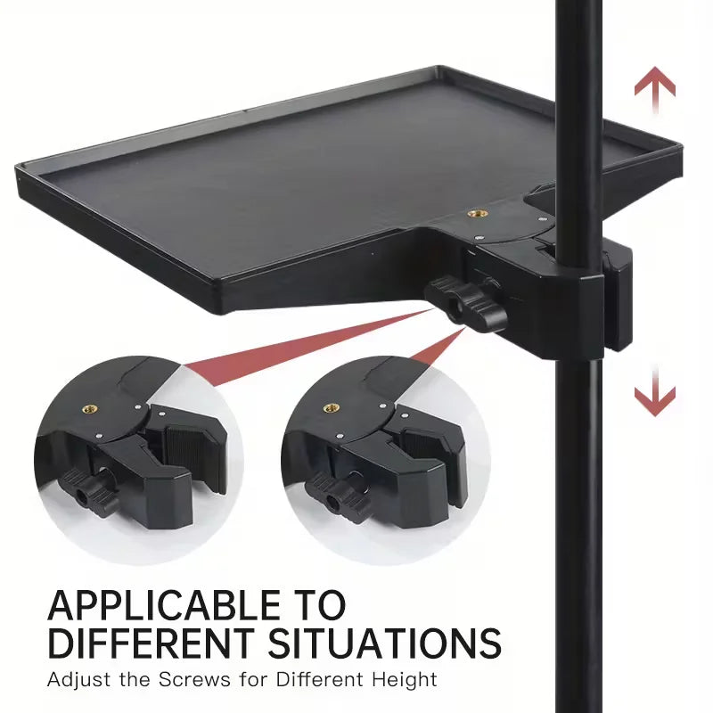 Clamp-On Microphone Stand Tray, 22.5 × 16.4cm