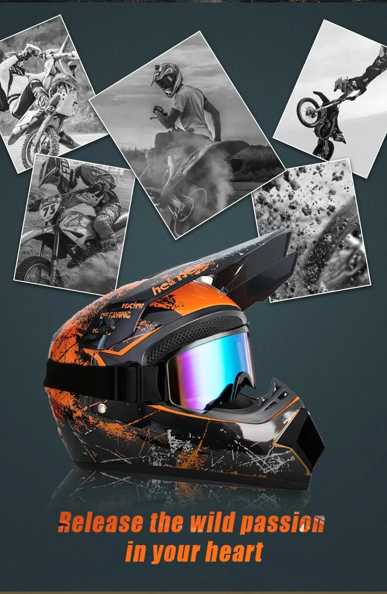 Youth Motocross & Dirt Bike Helmet for Young Riders, DOT Certified