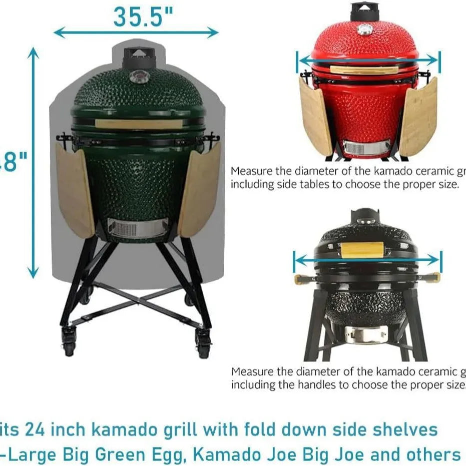 Round Barbecue Grill Cover for Outdoor Grills, Two Options
