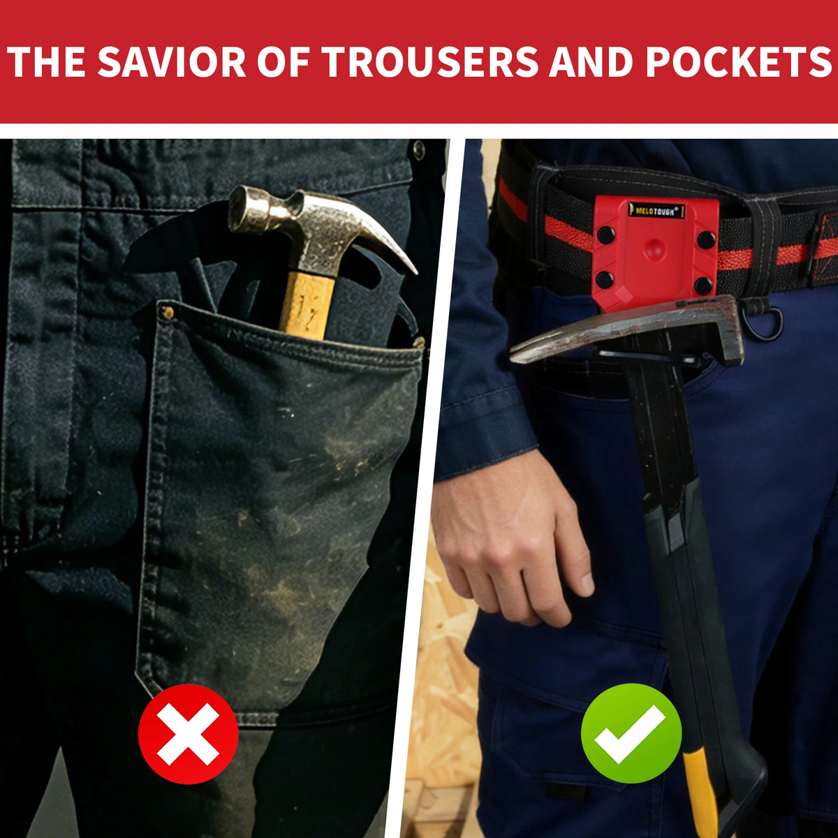 Hammerhalter für Gürtel, Hammerschlaufe, Holster, Gürtelhalter
