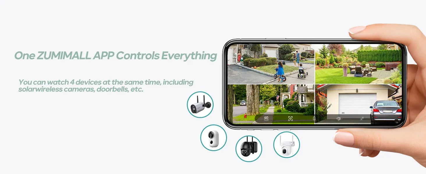 ZUMIMALL bežična sigurnosna kamera s baterijom 3MP noćni vid