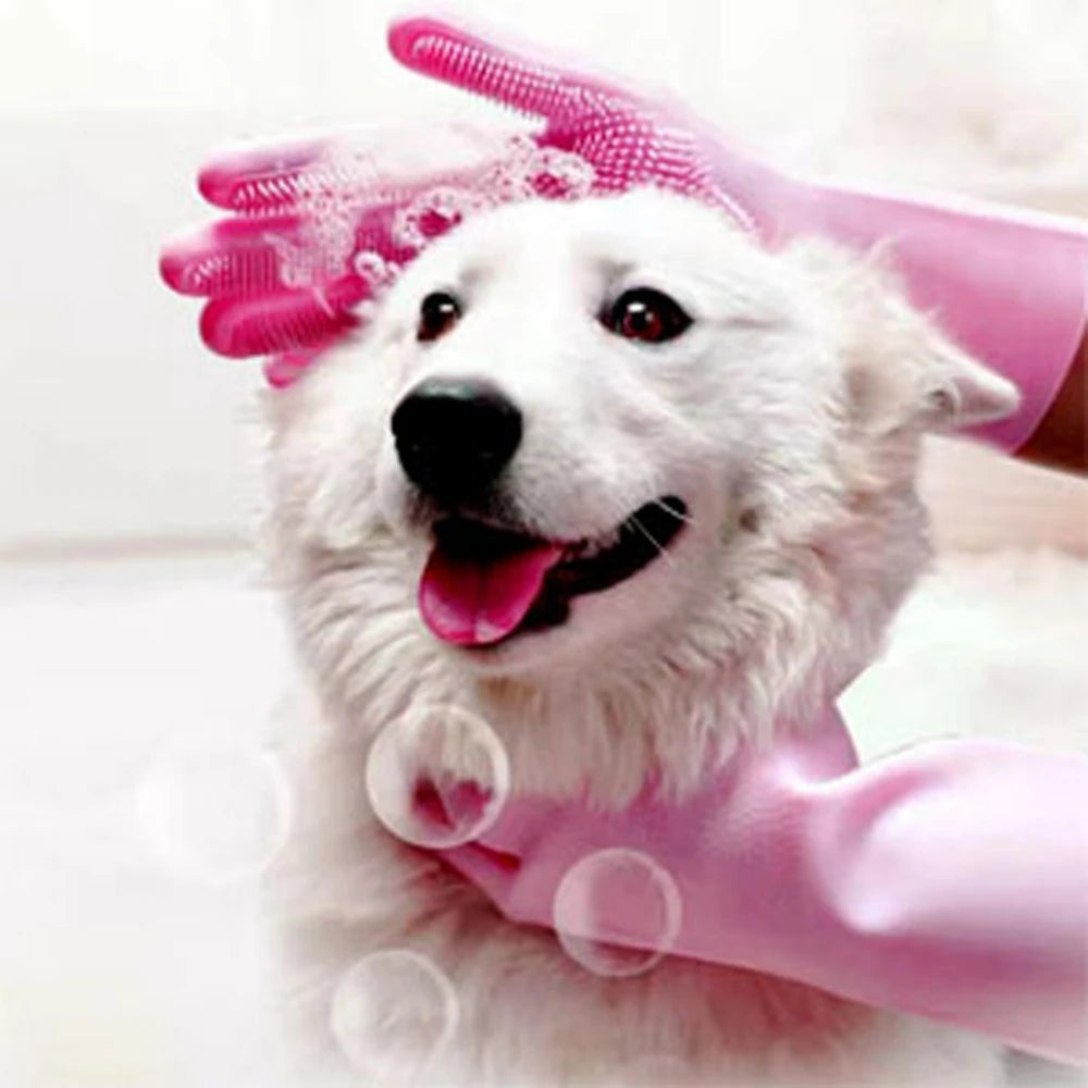 Textured Pet Bathing and Grooming Glove