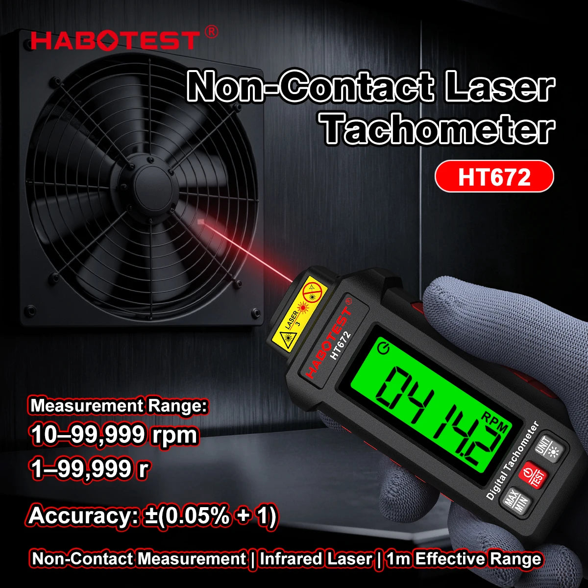 HT672 Mini Laser Tachometer