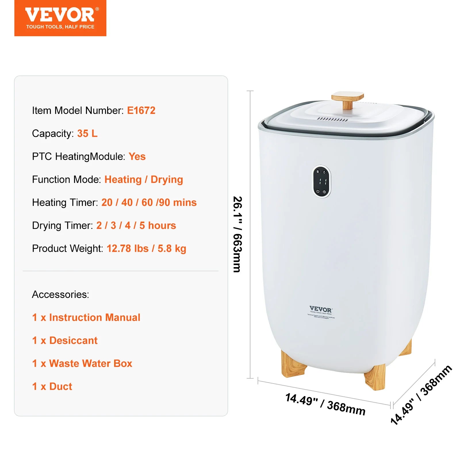 35L Towel Warmer Bucket with Fast Heating & Drying Modes