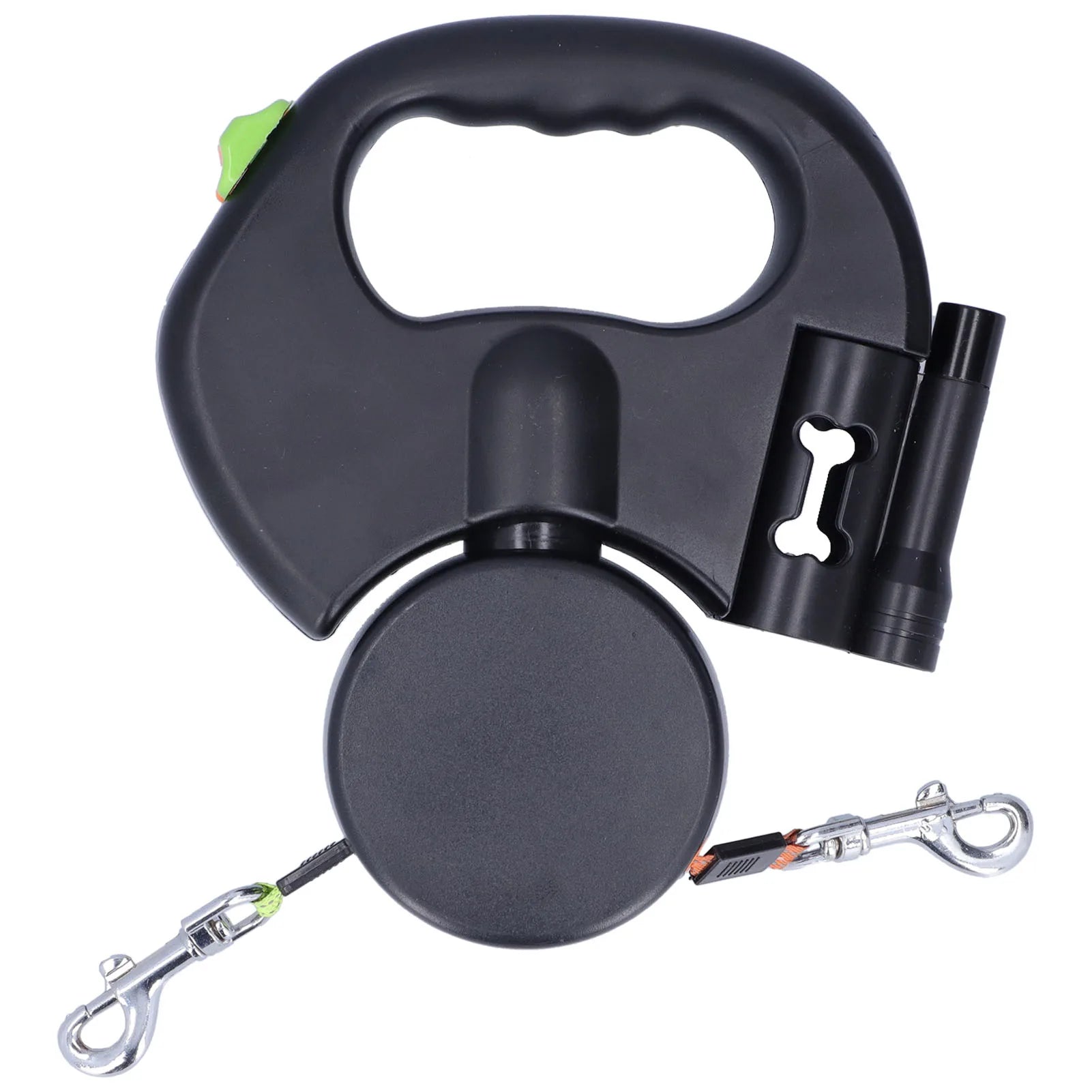 Retractable Pet Leash Automatic Retractable Pet Leash 1 Tow 2 Retractable Double Dog Leash with Flashlight and Bag Dispenser 