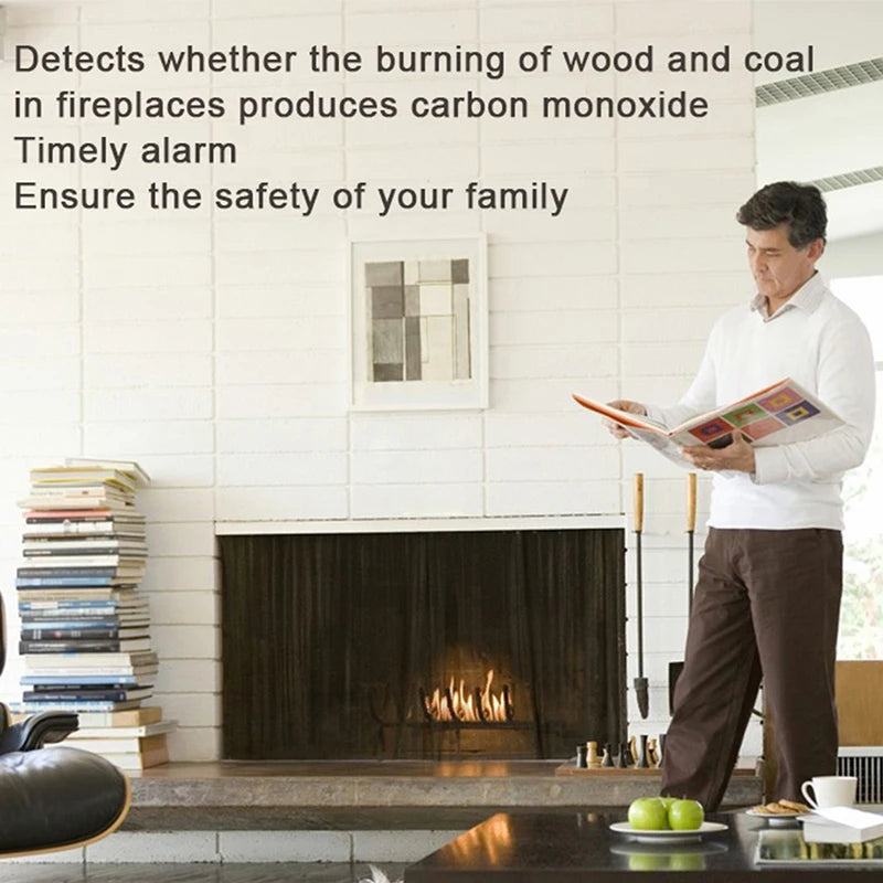 Carbon Monoxide Detector Alarm New Photoelectric Sensor 85dB Sound Warning LCD Digital Display Home Indoor CO Poisoning Siren 