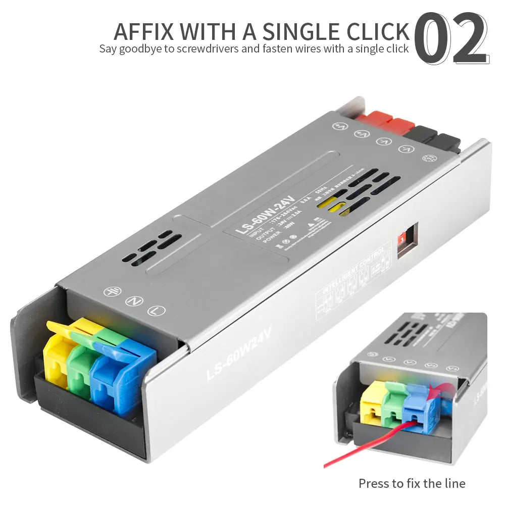 Alimentation pour bande LED 12 V ou 24 V, 60–400 W