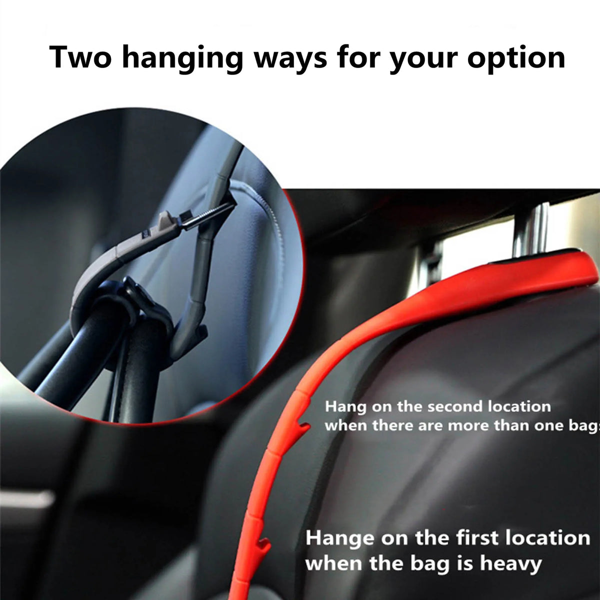 Silicone Car Headrest Hook for Handbags and Bags