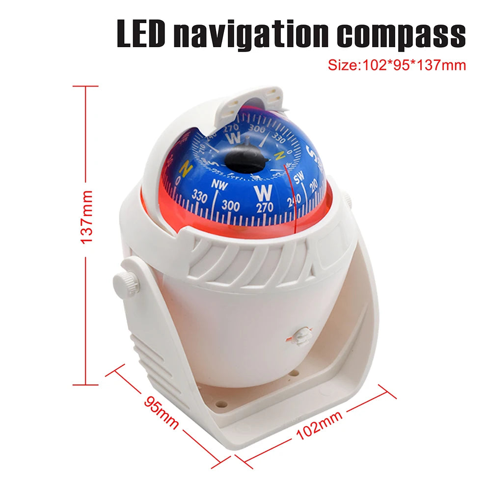 Pomorski kompas z 12 V LED osvetlitvijo