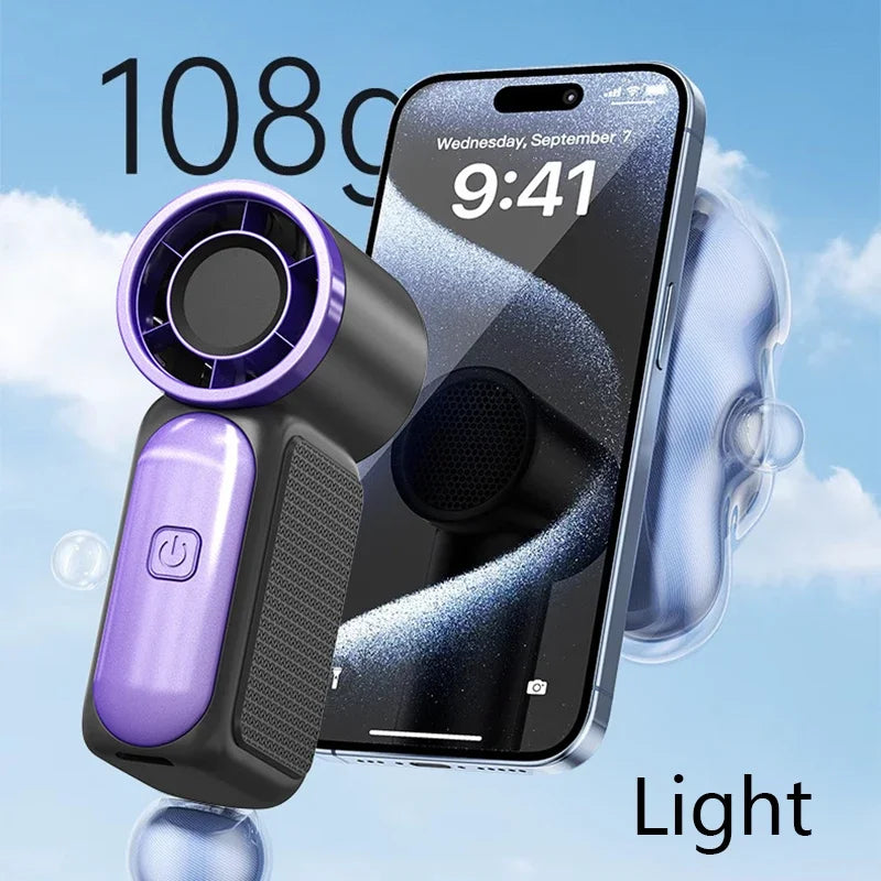 Mini-Ventilator mit fünf Geschwindigkeitsstufen und USB-C-Ladeanschluss