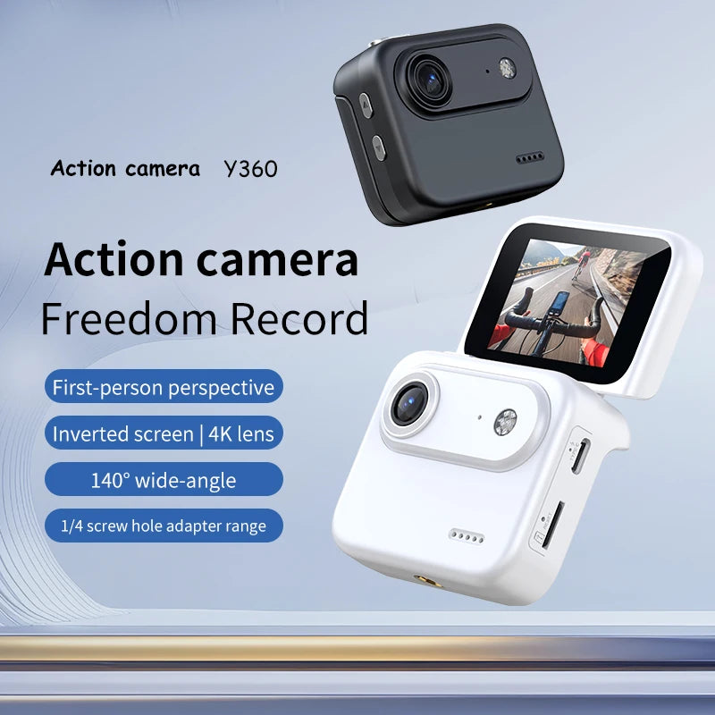 Caméra d'action Y360 à écran rabattable