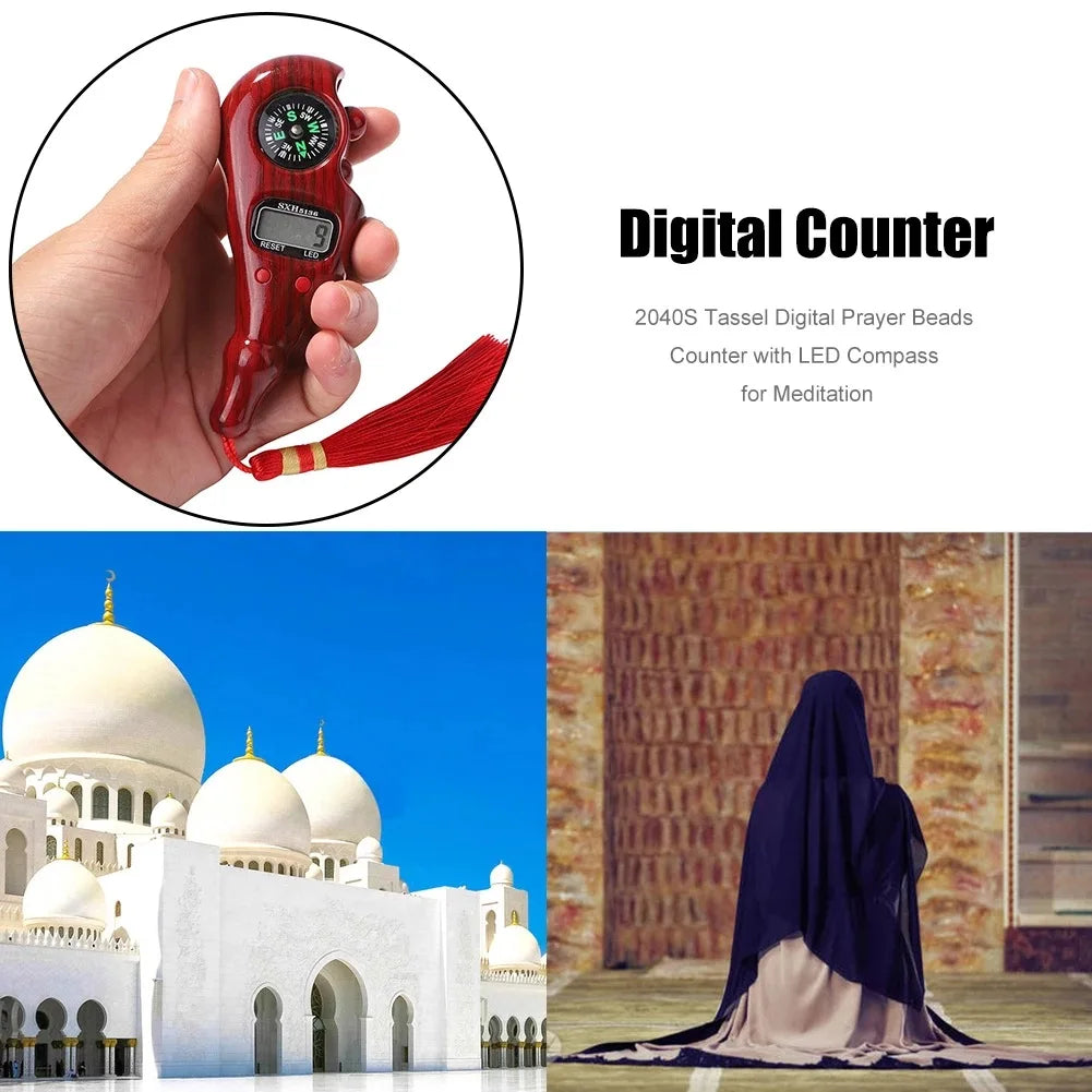 Contatore tattile digitale per dito con bussola