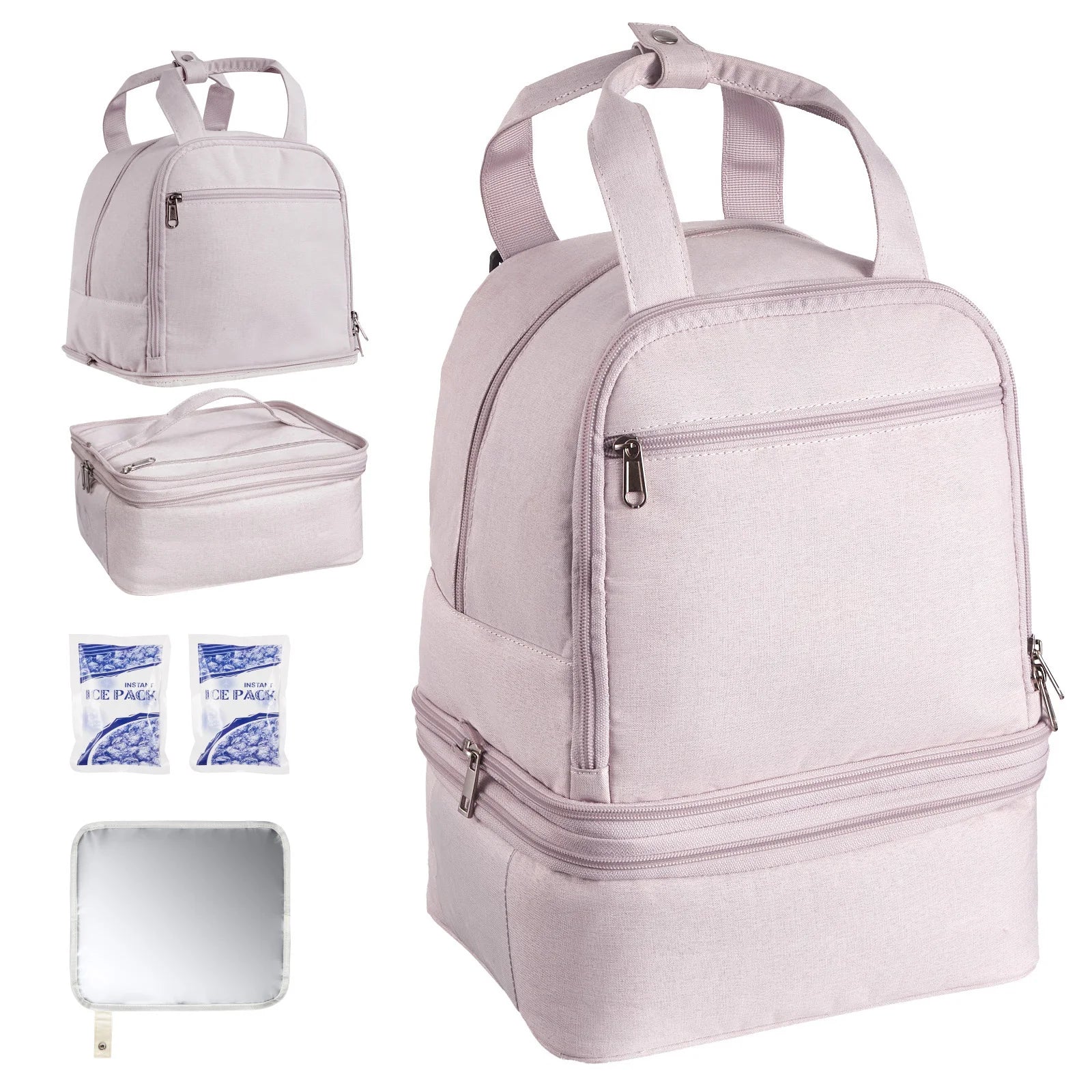 Breast Pump Backpack with Insulated Storage for Travel & Work