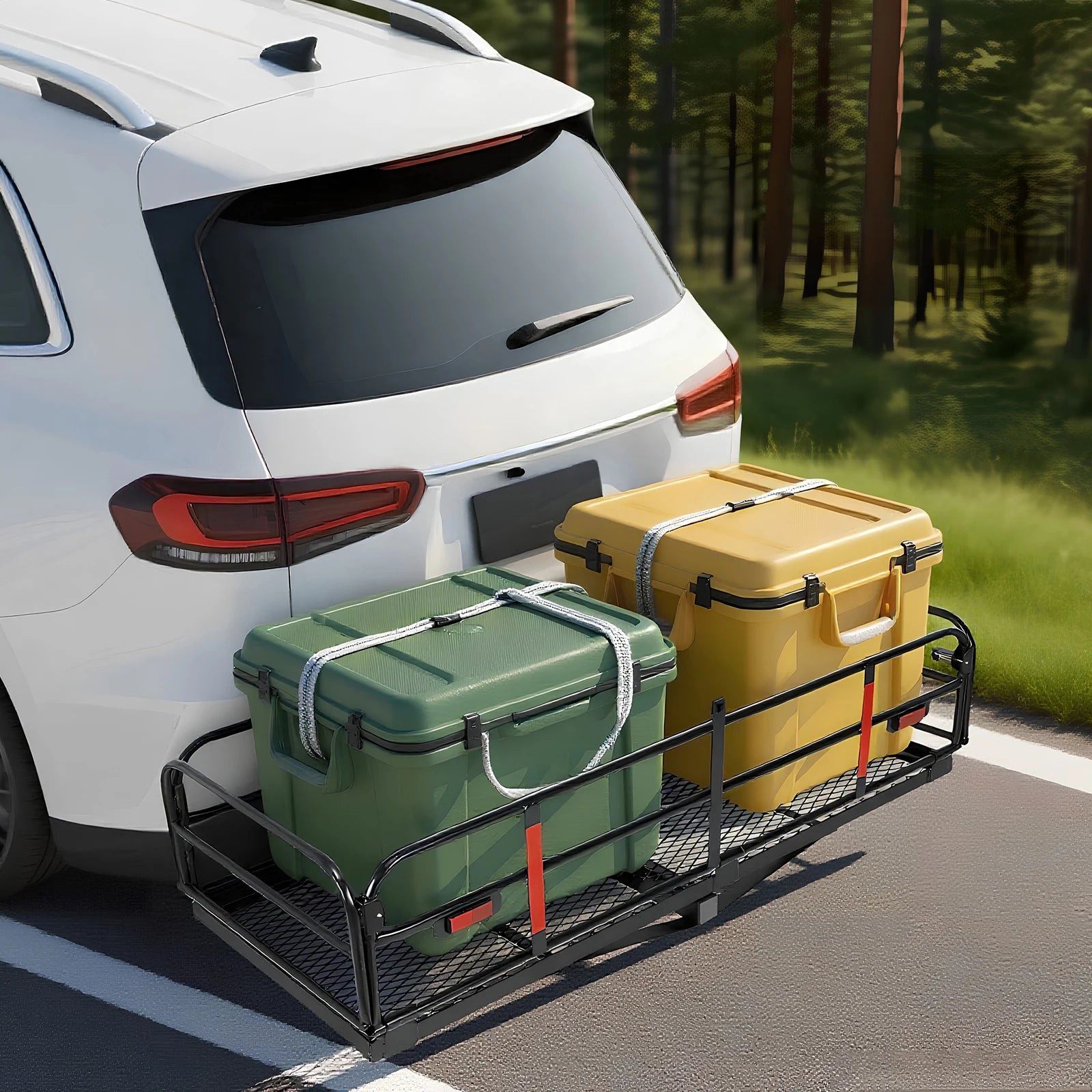 Hitch Cargo Carrier 500 LBS with Hitch Stabilizer for 2-Inch Receiver