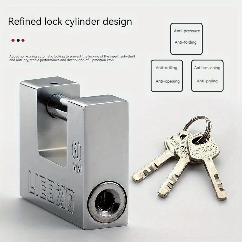 Rectangular Horizontal-Opening Padlock
